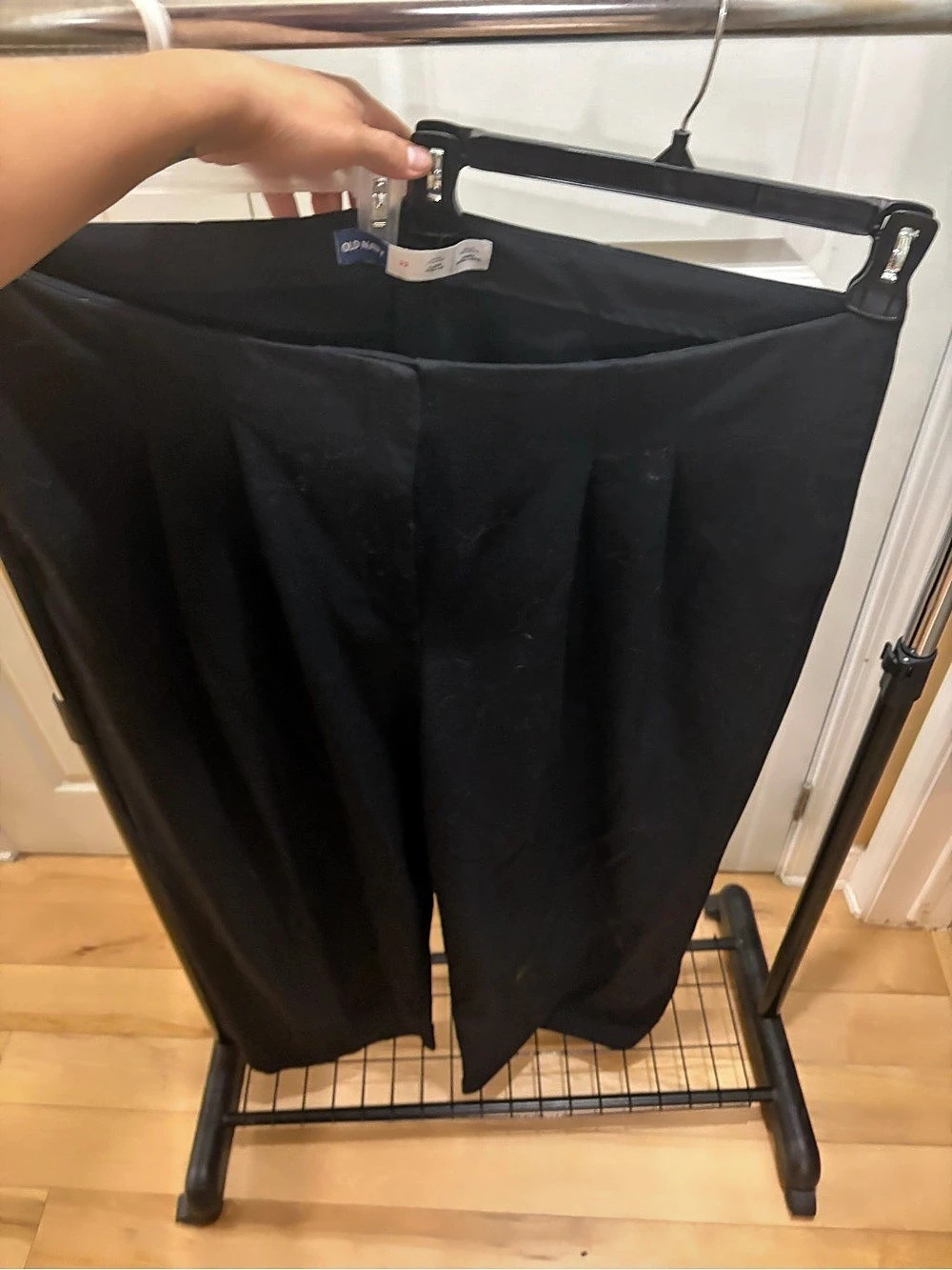 Old Navy Extra High-Waisted Super Wide-Leg Pants Black Waist 22